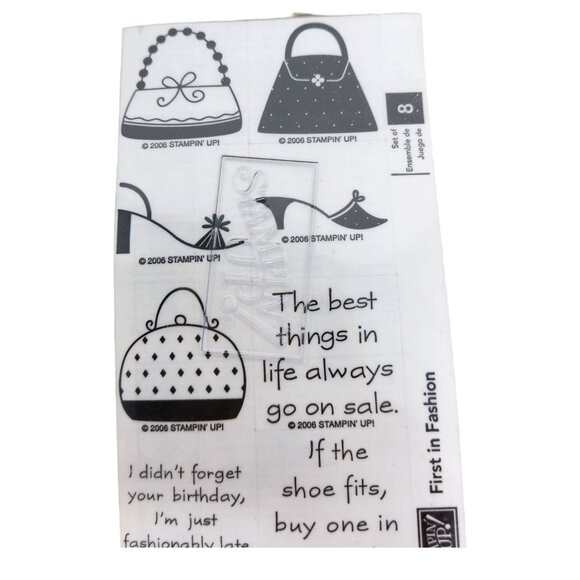 Vintage Stampin' Up! Lot of 8 Large + Other Stamp Sets w/ Wood Blocks EUC - Picture 9 of 16